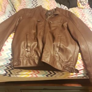 Guess Brown Leather Jacket